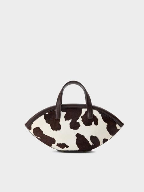 Haircalf Mini Mercado Tote In Cow Print