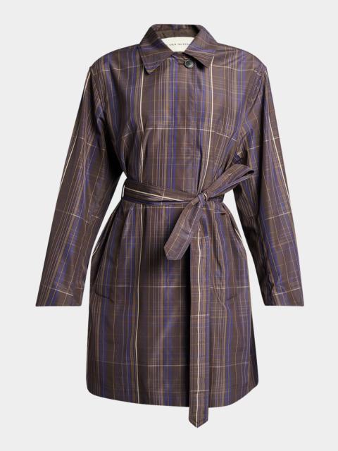 Ramblasa Check Belted Trench Coat