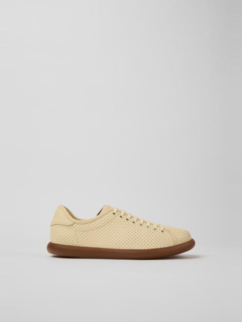 Yellow Leather Sneakers for Women.