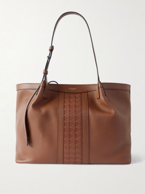 Secret textured-leather tote Brown