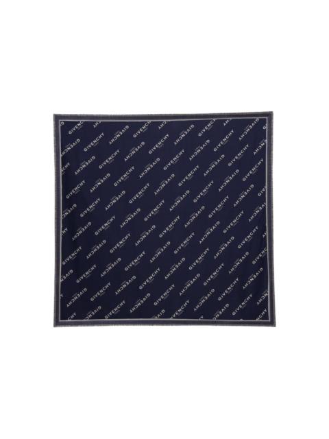 monogram fringed scarf