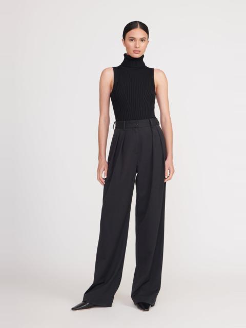 STAUD LUISA PANT BLACK SUITING