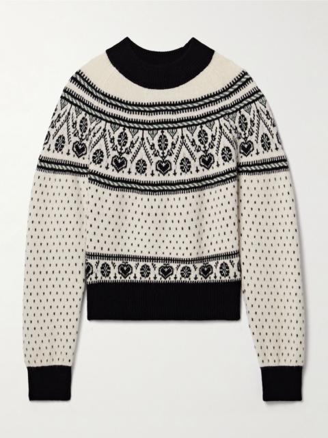 Guy intarsia cashmere-blend sweater Cream