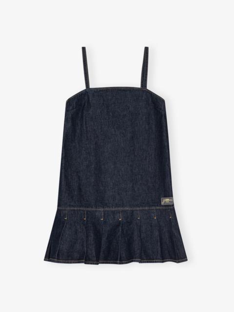 DENIM STRAP MINI DRESS