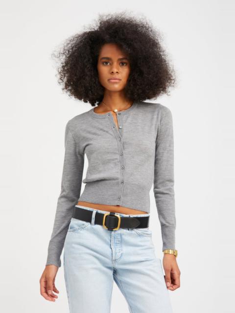 GREY ULTRA FINE CASHMERE BABY CARDIGAN