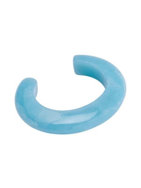 Aquamarine Marbled Ridge Cuff Bracelet