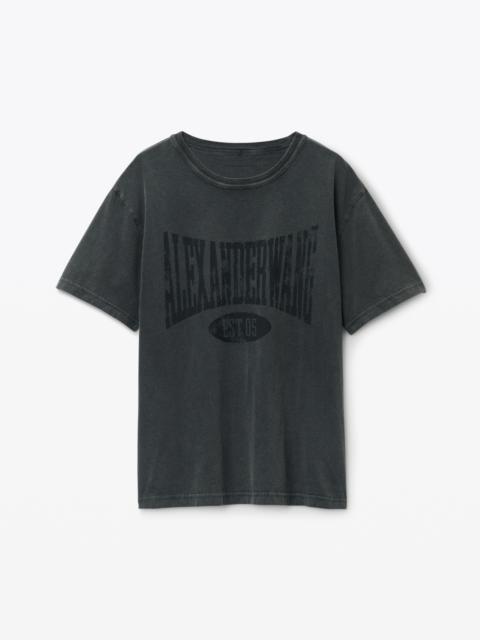Distressed Logo Cotton Tee