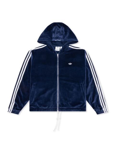 ADIDAS ORIGINALS X WALES BONNER VELOUR TRACK JACKET - COLLEGIATE NAVY