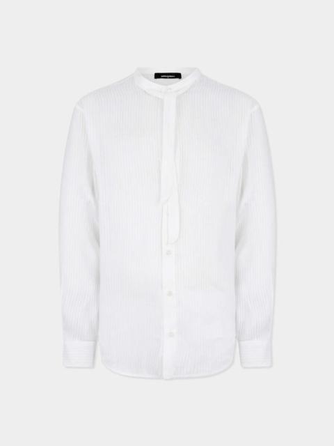 LINEN TIE DROPPED SHOULDER SHIRT