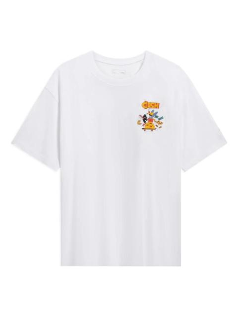 Li-Ning x Pablo Ientile Cartoon Graphic T-shirt 'White' AHST027-4