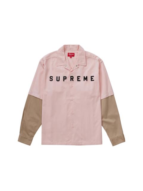 Supreme 2-Tone Work Shirt Pink