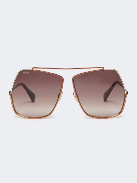 Oversized square sunglasses - BROWN