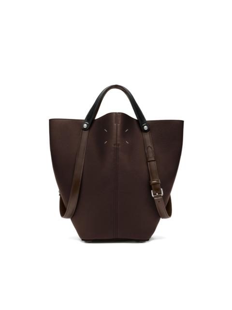 Dress-age leather tote bag