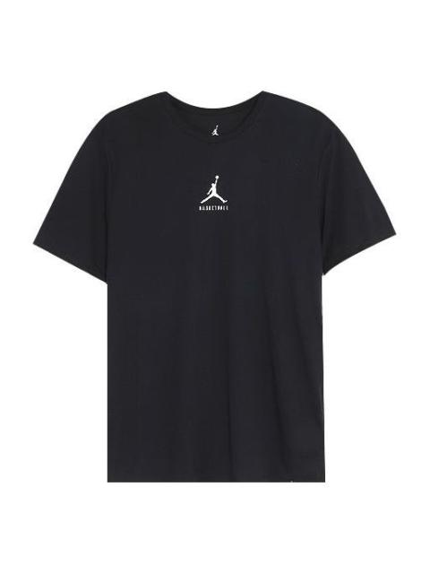 Air Jordan Logo Sports Round Collar Short Sleeves Tee 'Black' 840395-010
