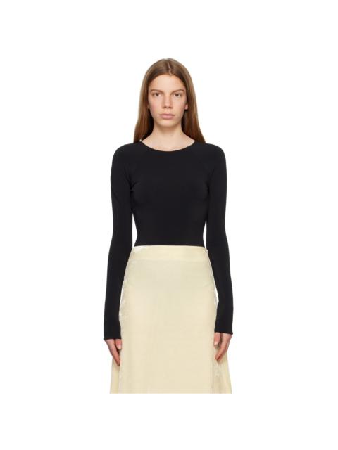 Black Open Back Bodysuit