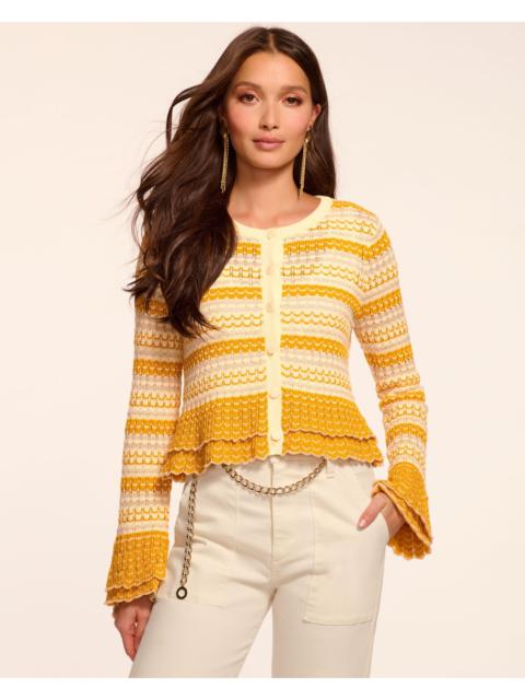 Brit Ruffled Cardigan Sweater