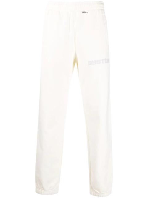 straight-leg logo cotton track pants