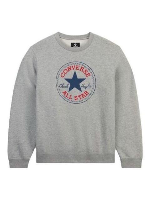 (WMNS) Converse Go-To All Star Patch Standard-Fit Fleece Crew Sweatshirt 'Vintage Grey Heather' 1002