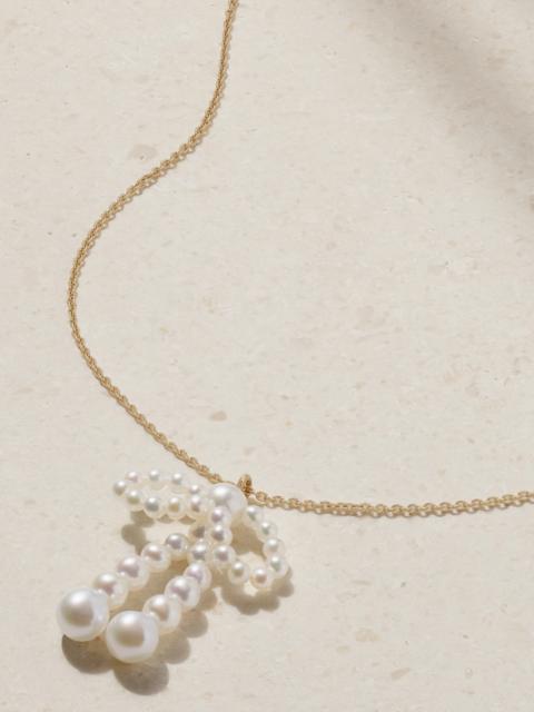 Bow Simple 14-karat Recycled Gold Necklace