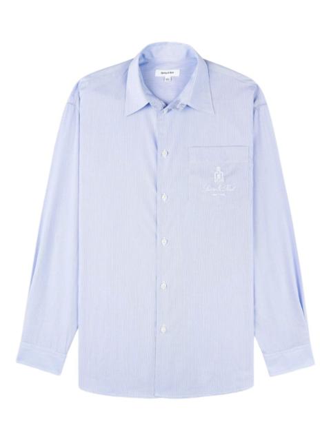 striped embroidered shirt