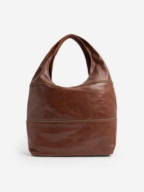 Riba Zip Leather Shoulder Bag