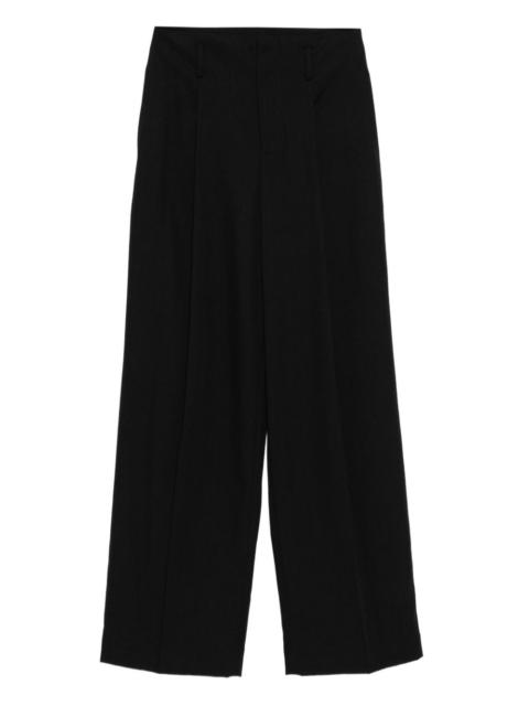 high-waist pleated trousers