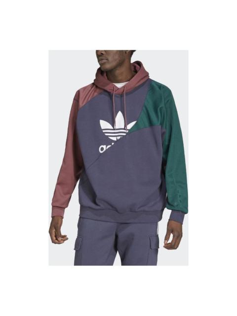 Men's adidas originals Logo Printing Colorblock Navy Blue HK2096
