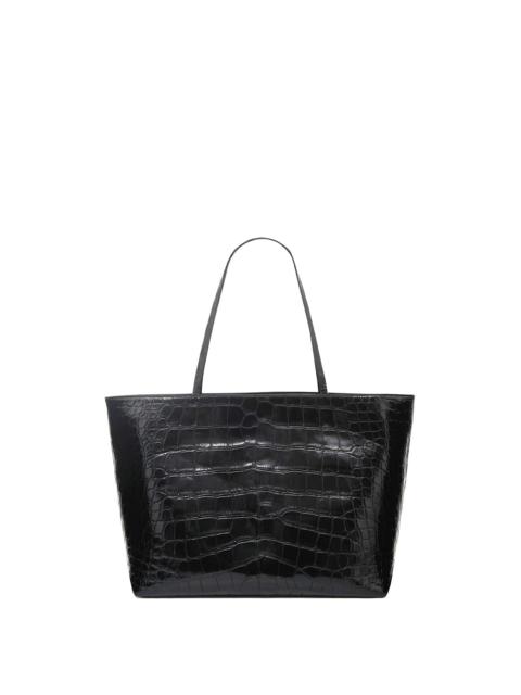 Croco Tote Bag in Black Crocodile Leather