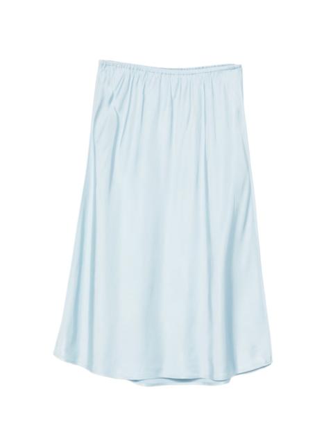 elasticated-waistband midi skirt