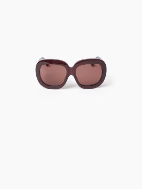 PRECIOUS OVERSIZE BURGUNDY SUNGLASSES