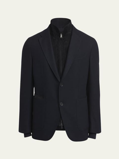 Men's Trofeo Blazer with Suede Bib