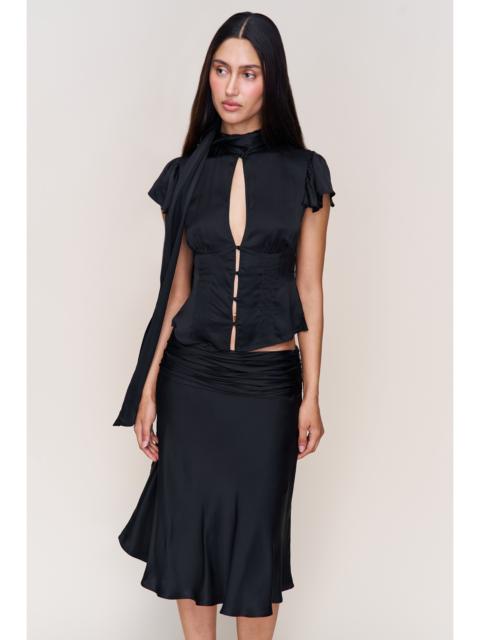 EDA SATIN MIDI SKIRT