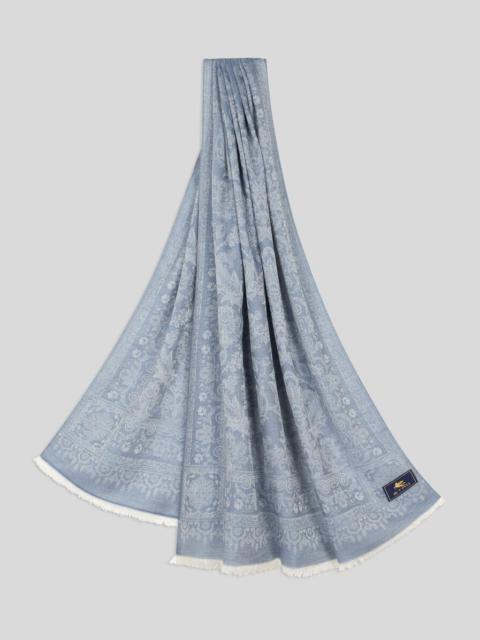 WOOL, COTTON AND SILK SCARF