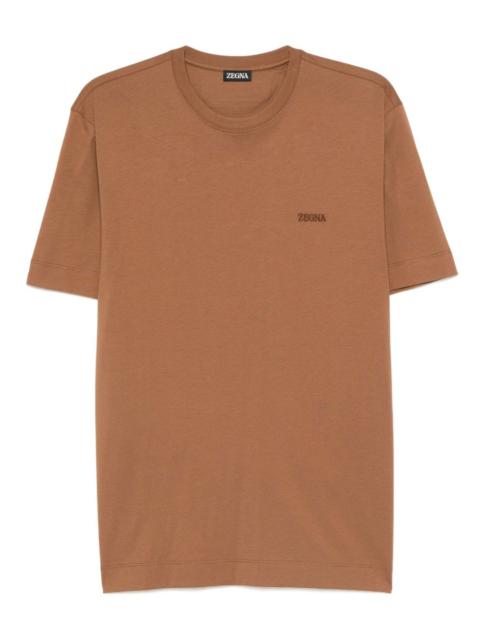 logo-embroidered T-shirt