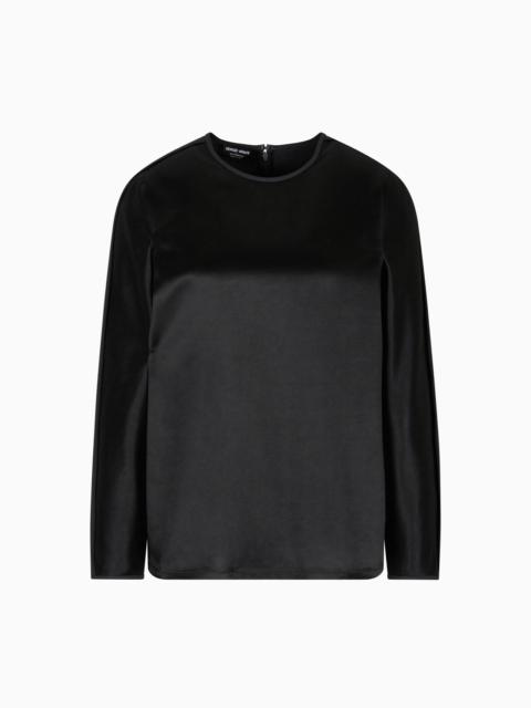 BLOUSE IN TUSSAH SILK SATIN