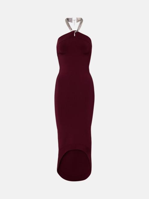 Halterneck midi dress