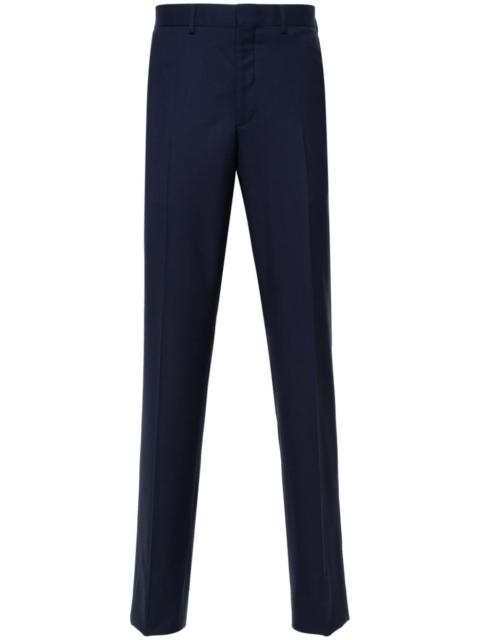 tapered wool chino trousers