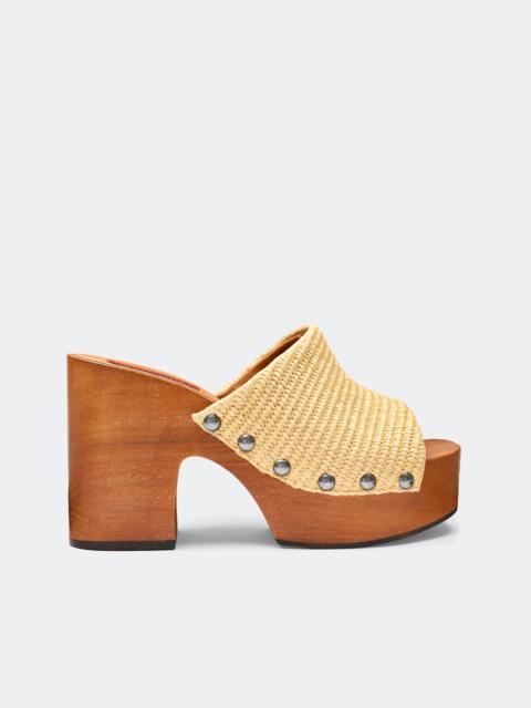 Sol Wood Sandal In Natural