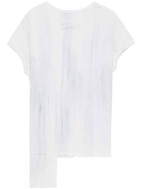 asymmetric-hem cotton T-shirt