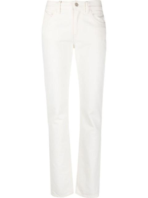 high-rise slim-leg jeans