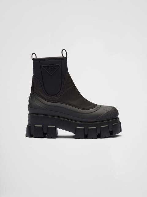Monolith nylon gabardine boots