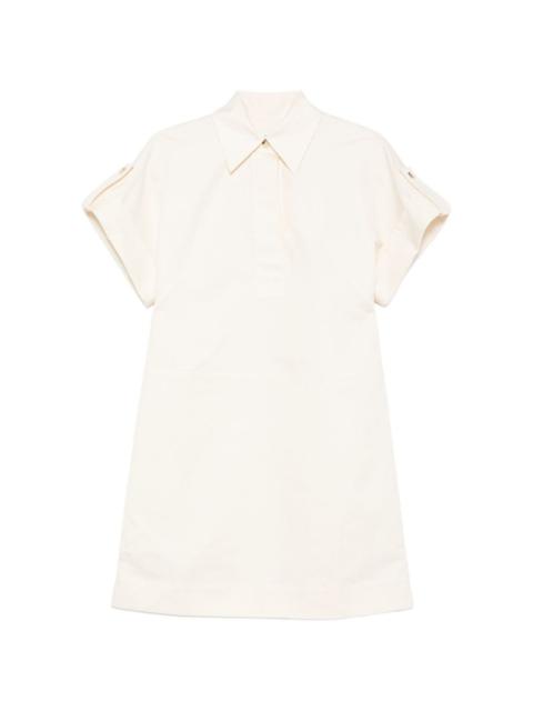 collared short-sleeve mini dress