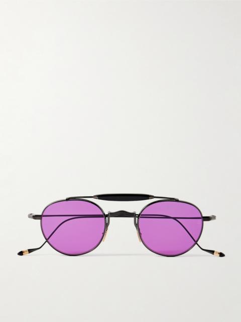 Dasan Round-frame Beta-titanium Sunglasses