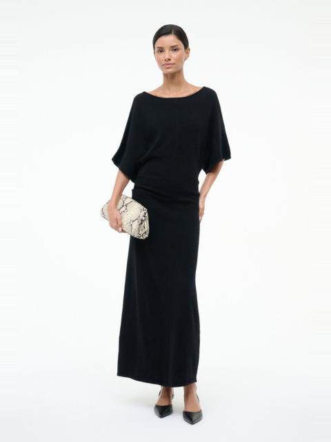 STAUD AMELIE SWEATER DRESS BLACK