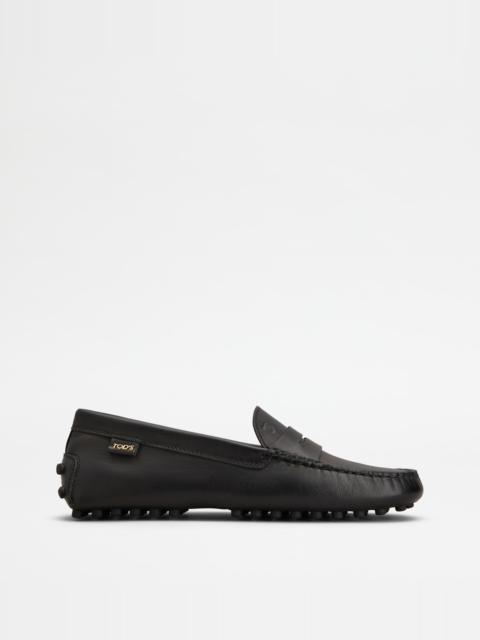 GOMMINO DRIVING SHOES IN LEATHER - BLACK