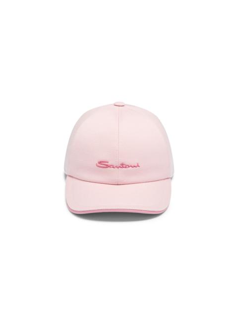 Women's pink cotton baseball cap