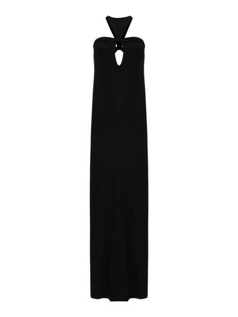x Sabine Getty Open-Back Gown black