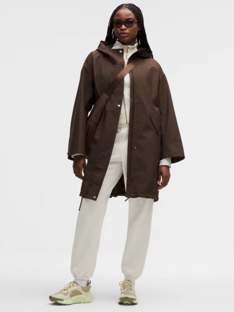 Oversized Cocoon Rain Coat
