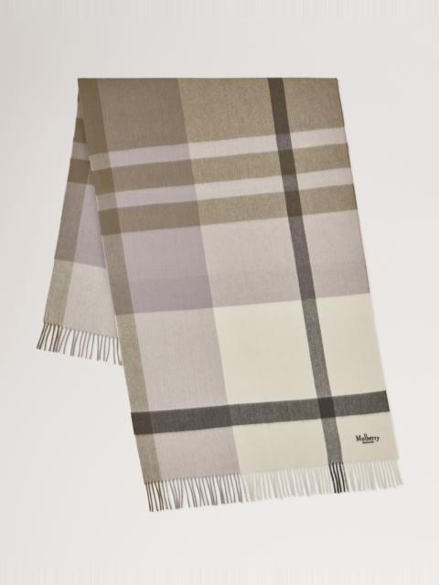 Large Check Merino Wool Scarf
Eggshell & Olive Merino Wool