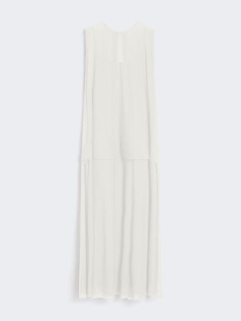 Long, viscose jersey dress - white